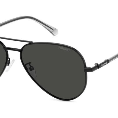 Polaroid Men's PLD 4186/G/S/X Black/Grey Polarized Sunglasses