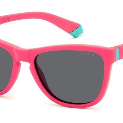 Polaroid Kids' PLD 8056/S JUNIOR Matte Pink/Grey Sunglasses