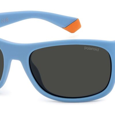 Polaroid Men's PLD 8064/S Azure/ Grey Polarized Sunglasses