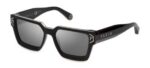 Philipp Plein Men's PLEIN BRAVE SHADE SPP005M Smoke/Mirror Gun Metal Sunglasses