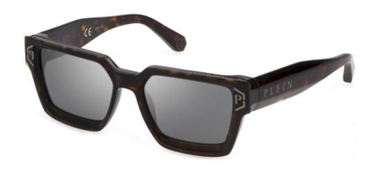 Philipp Plein Men's PLEIN BRAVE SHADE SPP005M Shiny Havana/Silver Sunglasses Philipp Plein Men's PLEIN BRAVE SHADE SPP005M Shiny Havana/Silver Sunglasses