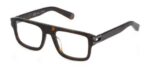 Philipp Plein Men's PLEIN LIGHTFIGHTER VPP021M Shiny Dark Havana Eyeglasses