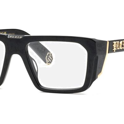 Philipp Plein Men's PLEIN MASTER VPP142M Shiny Black Eyeglasses