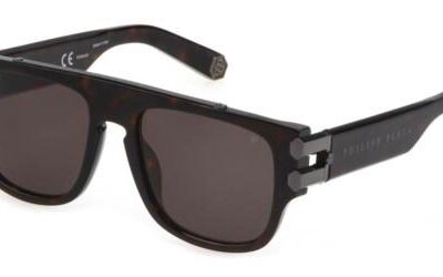 Philipp Plein Men's PLEIN PURE PLEASURE PARIS SPP011M Shiny Havana/Brown Sunglasses