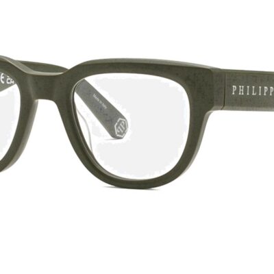 Philipp Plein Men's PLEIN STARLIGHT VPP146M Matte Green Eyeglasses
