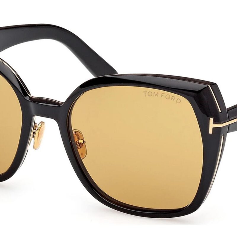 Tom Ford Women's PLUM FT1223 Black/Brown Sunglasses Tom Ford Women's PLUM FT1223 Black/Brown Sunglasses