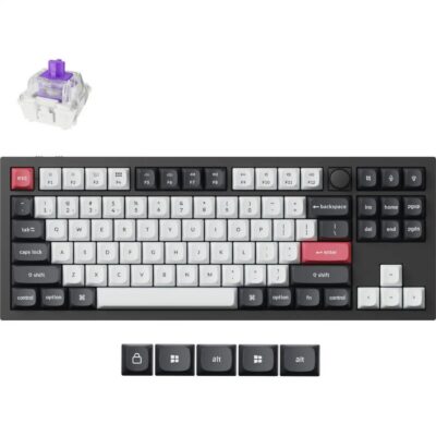 Keychron Q3 HE QMK 80% Wireless Custom Mechanical Keyboard (Nebula Switch) – Carbon Black (Q3H-M1)