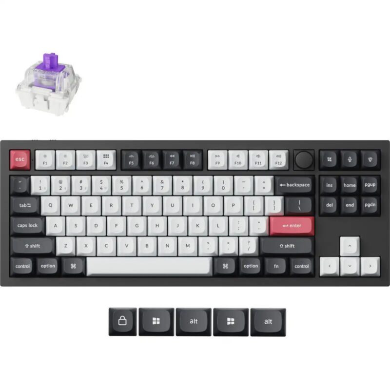 Q3H-M1_Keychron-Q3-HE-QMK-80-Wireless-Custom-Mechanical-Keyboard-Nebula-Switch-–-Carbon-Black_wr_01a Keychron Q3 HE QMK 80% Wireless Custom Mechanical Keyboard (Nebula Switch) – Carbon Black (Q3H-M1)