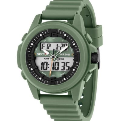 Sector Ex-48 Silicone Strap Green Dial Quartz R3251302004 Men's Watch