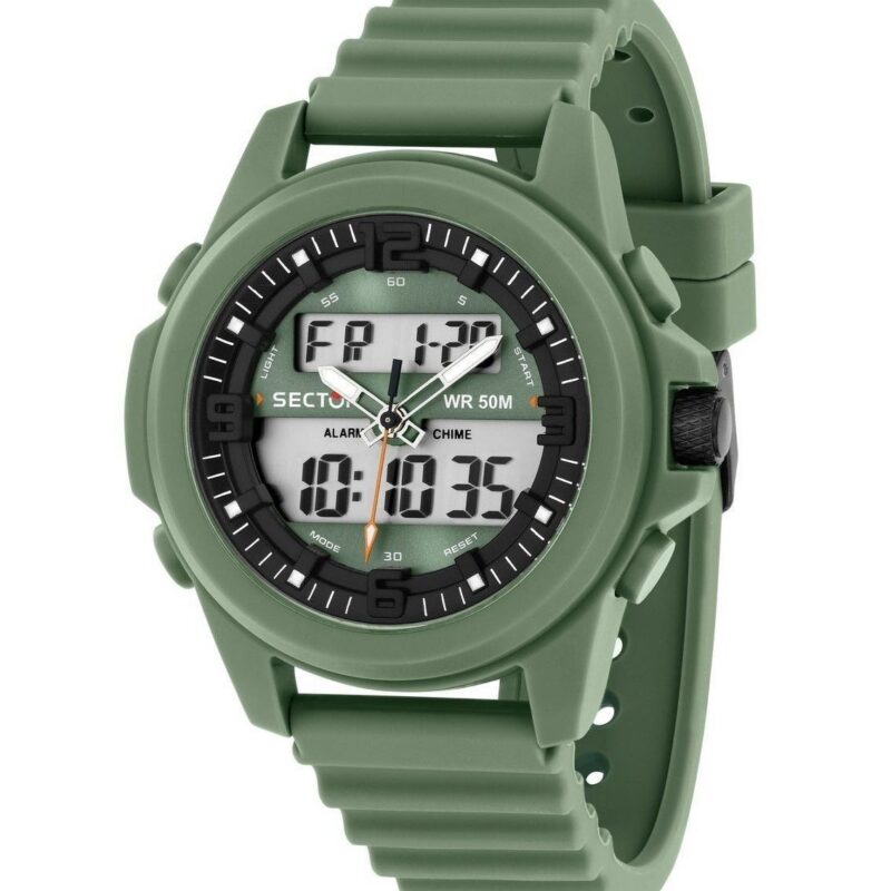 Sector Ex-48 Silicone Strap Green Dial Quartz R3251302004 Men's Watch