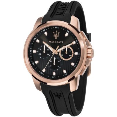 Maserati Watch Men's 44mm Rose Gold-Tone Chronograph (R8851123008)
