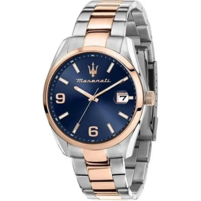 Maserati Men's Attrazione 43mm Two-Tone Rose Gold and Silver Stainless Steel Watch (R8853151006)