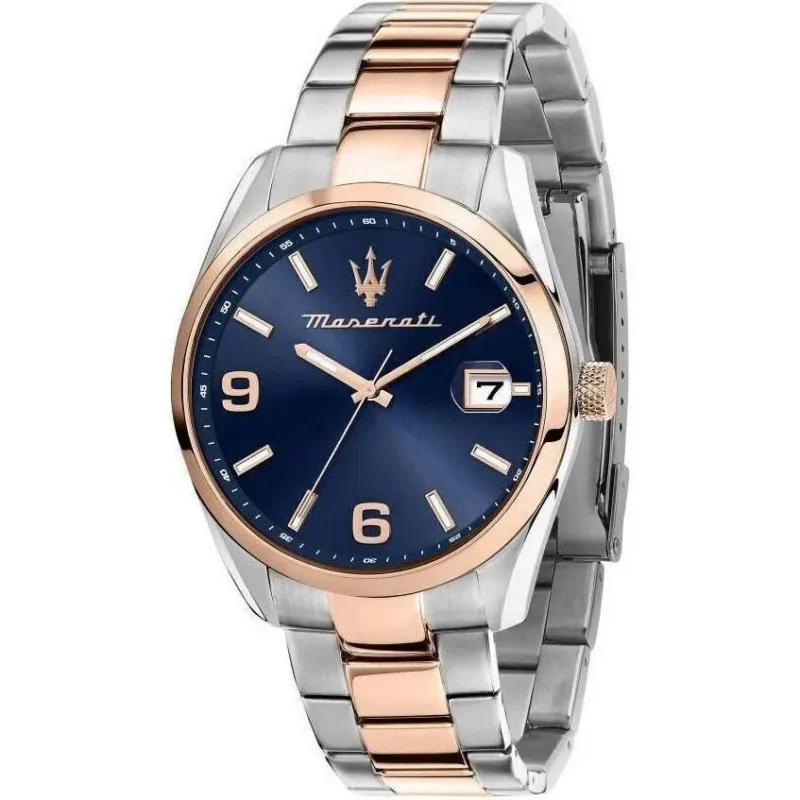Maserati Men's Attrazione 43mm Two-Tone Rose Gold and Silver Stainless Steel Watch (R8853151006)