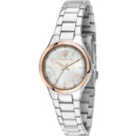 Maserati Women's Attrazione 30mm Two-Tone Rose Gold and Silver Stainless Steel Watch (R8853151503)