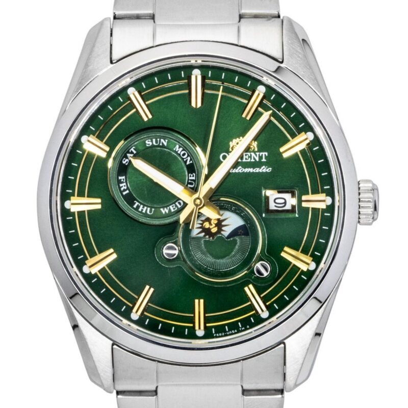 Orient Contemporary Stretto Sun And Moon Phase Green Dial Automatic RA-AK0314E Men's Watch