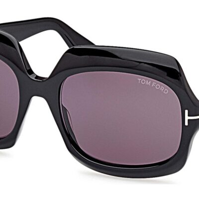 Tom Ford Women's REN FT1155 Black/Smoke Violet Sunglasses