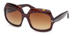 Tom Ford Women's REN FT1155 Dark Havana/Light Brown Shaded Sunglasses