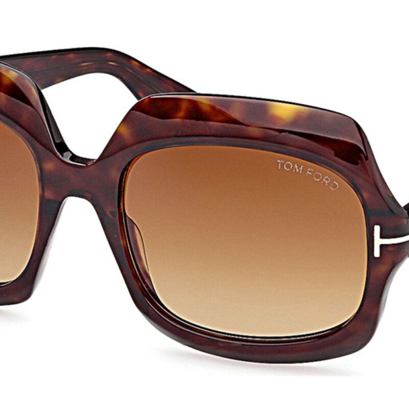 Tom Ford Women's REN FT1155 Dark Havana/Light Brown Shaded Sunglasses Tom Ford Women's REN FT1155 Dark Havana/Light Brown Shaded Sunglasses