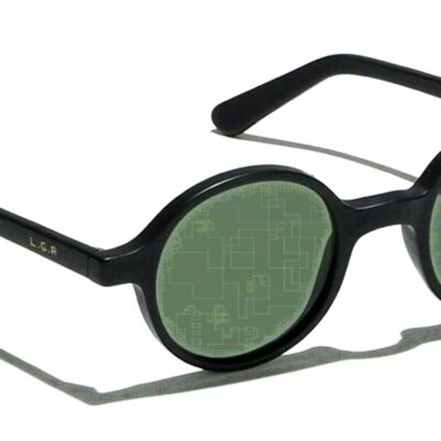 L.g.r Men's REUNION Matte Black/Green G-15 (Caliber 46) Sunglasses