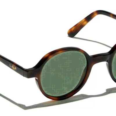 L.g.r Men's REUNION Spotted Havana/Green G15 (Caliber 46) Sunglasses