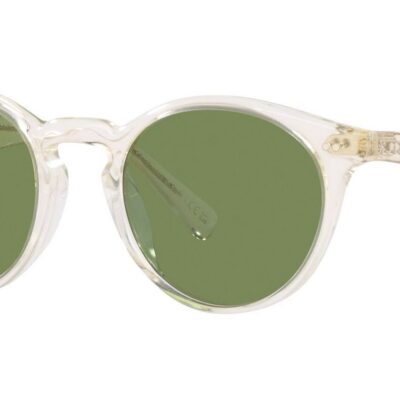 Oliver Peoples Men's ROMARE SUN OV 5459SU Transparent Light Yellow/Jade Green Sunglasses