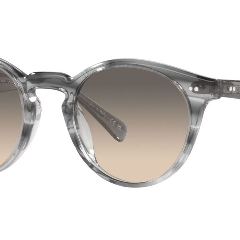 Oliver Peoples Men's ROMARE SUN OV 5459SU Striped Grey/Grey Shaded Sunglasses Oliver Peoples Men's ROMARE SUN OV 5459SU Striped Grey/Grey Shaded Sunglasses