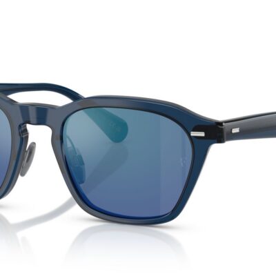 Oliver Peoples R-11 OV 5593S Ash Blue/Marine Flash Mirror Sunglasses