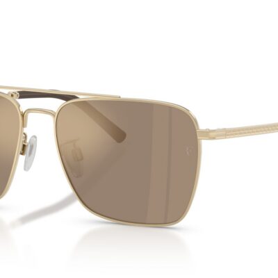 Oliver Peoples R-15 OV 1362S Gold/Desert Flash Mirror Sunglasses