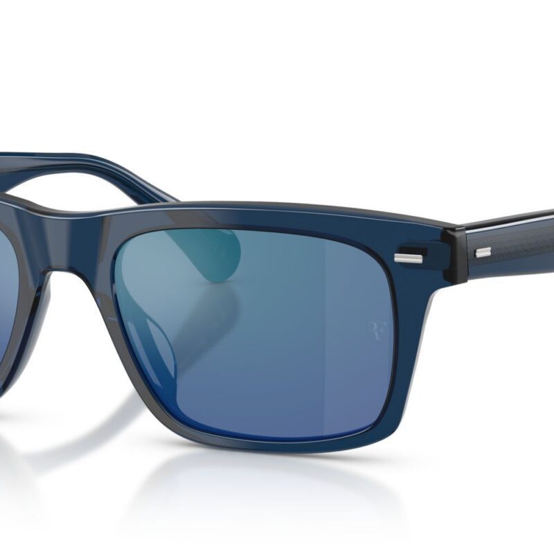 Oliver Peoples R-16 OV 5596SU Ash Blue/Marine Flash Mirror Sunglasses
