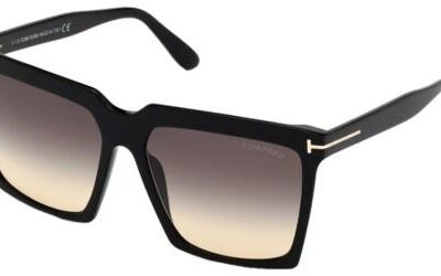 Tom Ford Women's SABRINA-02 FT 0764 Black/Smoke Shaded Sunglasses