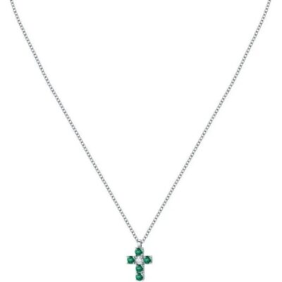Morellato Tesori Necklace With Green Cross SAIW214 For Women