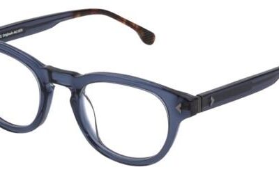 Lozza Men's SALERNO 2 VL4269 Shiny Trasparent Blue Eyeglasses