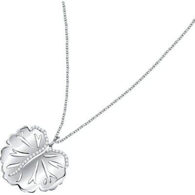 Morellato Ninfea Silver Necklace With Foglia Pendant SAUE01 For Women