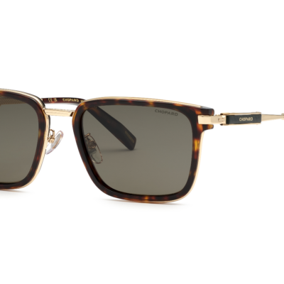 Chopard Men's SCH375 Havana/Green Sunglasses