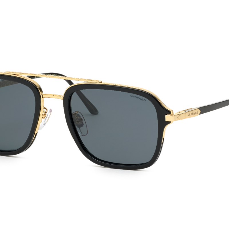Chopard Men's SCHG36 Gold Black/Dark Grey Sunglasses Chopard Men's SCHG36 Gold Black/Dark Grey Sunglasses