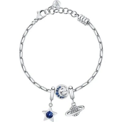 Morellato Drops Bracelet With Clear And Blue Crystals SCZ1380 For Women