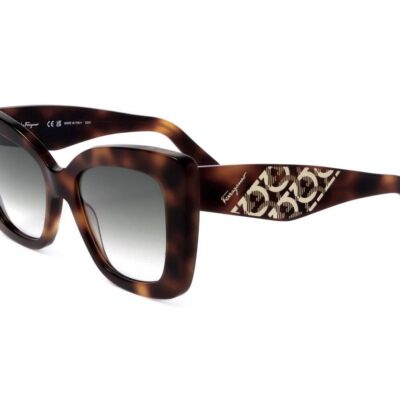 Salvatore Ferragamo Women's SF1023S Dark Havana/Grey Shaded Sunglasses