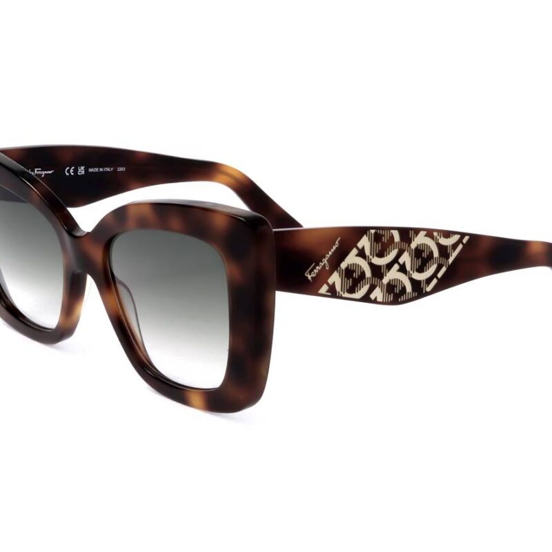 Salvatore Ferragamo Women's SF1023S Dark Havana/Grey Shaded Sunglasses