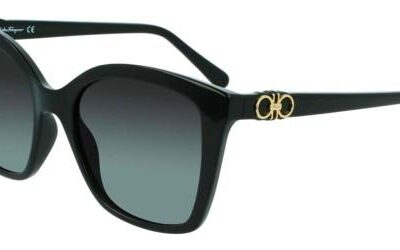 Salvatore Ferragamo Women's SF1026S Black/Grey Blue Shaded Sunglasses