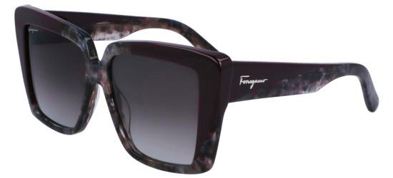 Salvatore Ferragamo Women's SF1060S Grey Marble/Grey Shaded Sunglasses Salvatore Ferragamo Women's SF1060S Grey Marble/Grey Shaded Sunglasses