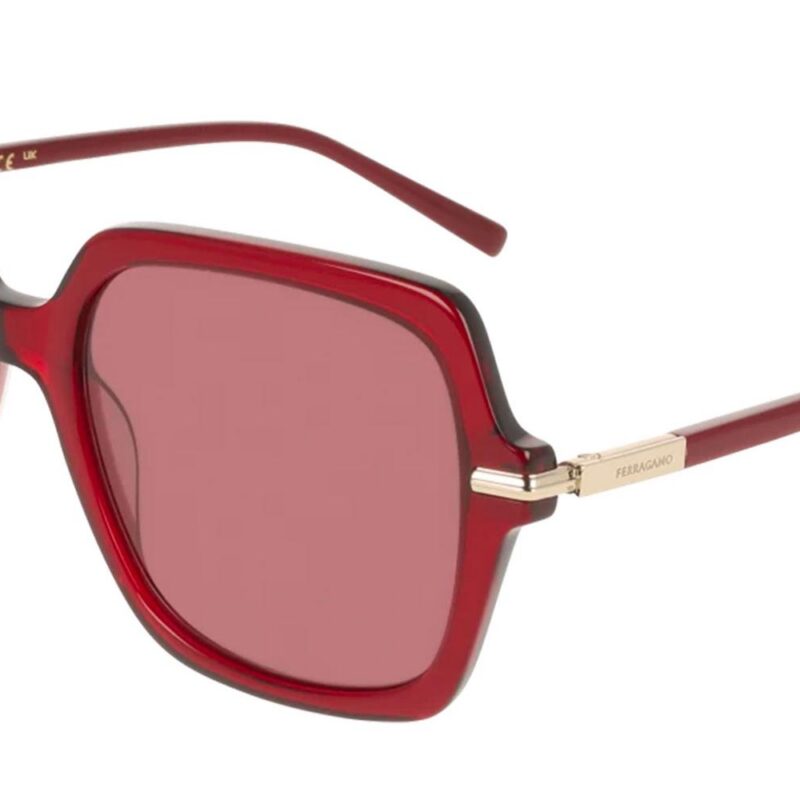 Salvatore Ferragamo Women's SF2076S Transparent Red/Pink Sunglasses Salvatore Ferragamo Women's SF2076S Transparent Red/Pink Sunglasses