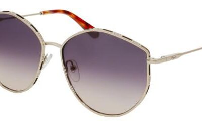 Salvatore Ferragamo Women's SF264S Rose Gold/Violet Shaded Sunglasses