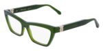 Salvatore Ferragamo Women's SF3021 Transparent Green Eyeglasses