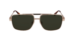 Salvatore Ferragamo Men's SF318S Shiny Gold/Light Brown Sunglasses