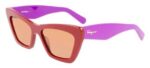 Salvatore Ferragamo Women's SF929S Dark Brown Violet/Light Brown Sunglasses