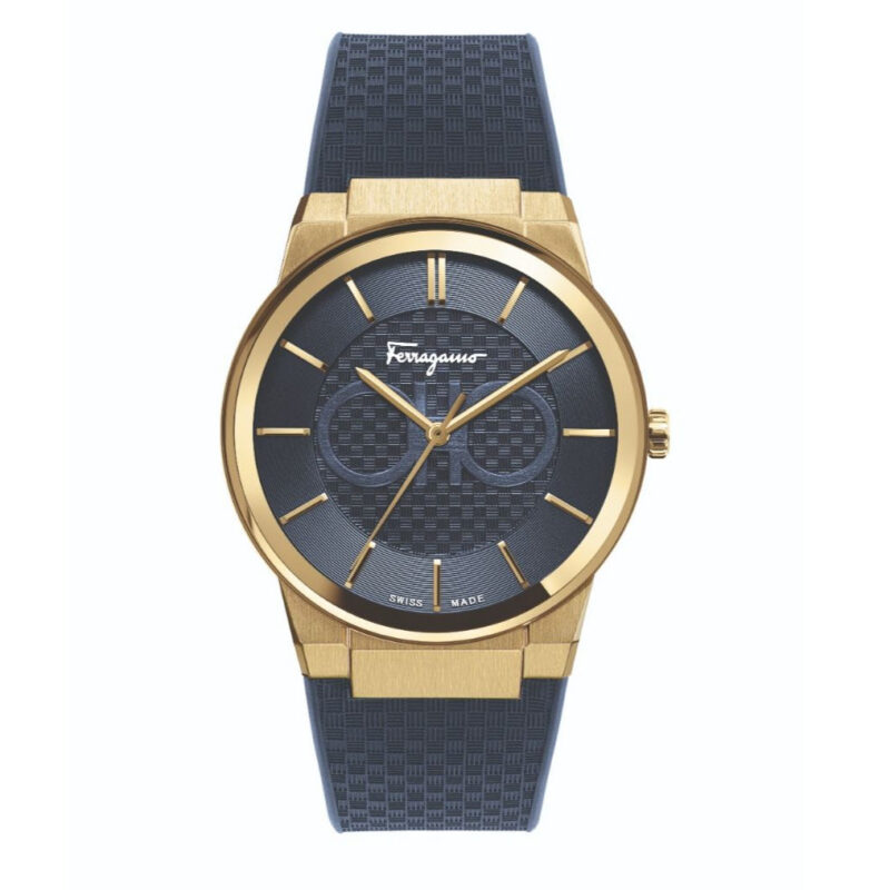 Ferragamo Men's Gancini 42mm Gold-Tone Watch (SFHP00220)