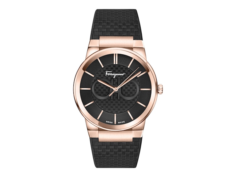 Ferragamo Men's Gancini 42mm Rose Gold-Tone Watch (SFHP01324) Ferragamo Men's Gancini 42mm Rose Gold-Tone Watch (SFHP01324)