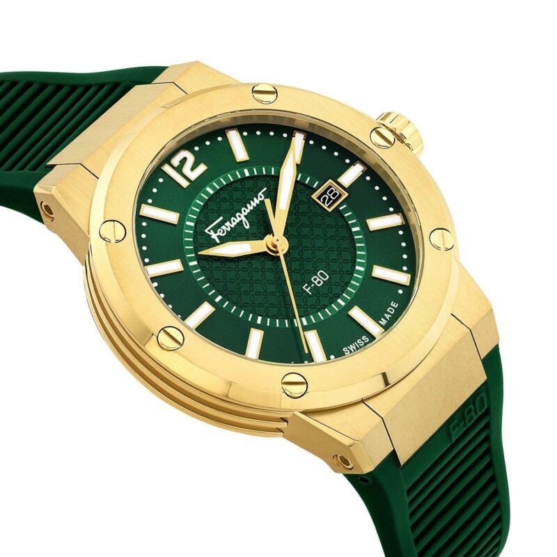 Ferragamo Men's F-80 43mm Gold-Tone Watch (SFHY02022)