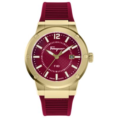 Ferragamo Men's F-80 43mm Gold-Tone Watch (SFHY02422)