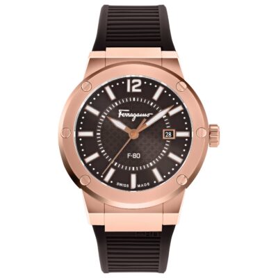 Ferragamo Men's F-80 43mm Rose Gold-Tone Watch (SFHY02522)